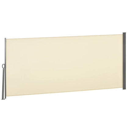 118" x 63" Retractable Patio Awning, UV & Wind Resistant, Cream White Side Awnings at Gallery Canada