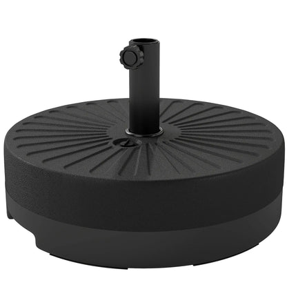 Fillable Umbrella Base, 20 Inch, Water Sand Filled Stand, Fit 1.5"/1.9" Pole Umbrella Bases Black at Gallery Canada