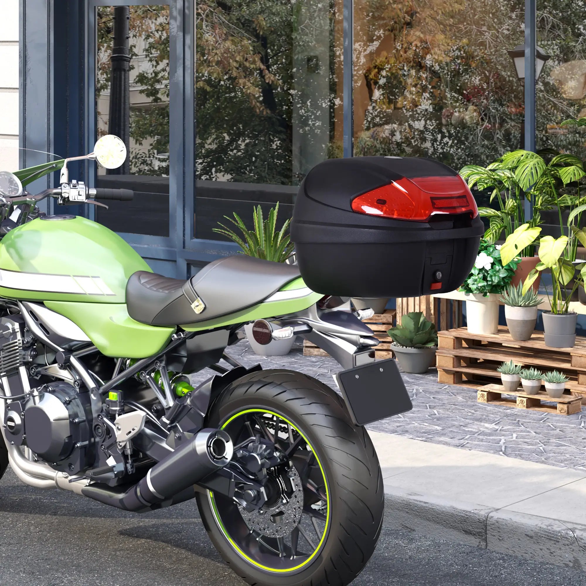 30L Motorcycle Tail Box, Top Case, Helmet Carrier, Lock Included Automotive at Gallery Canada
