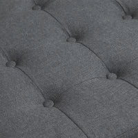 Pouf de rangement capitonné, banc d'appoint, repose-pieds, gris foncé, gris foncé