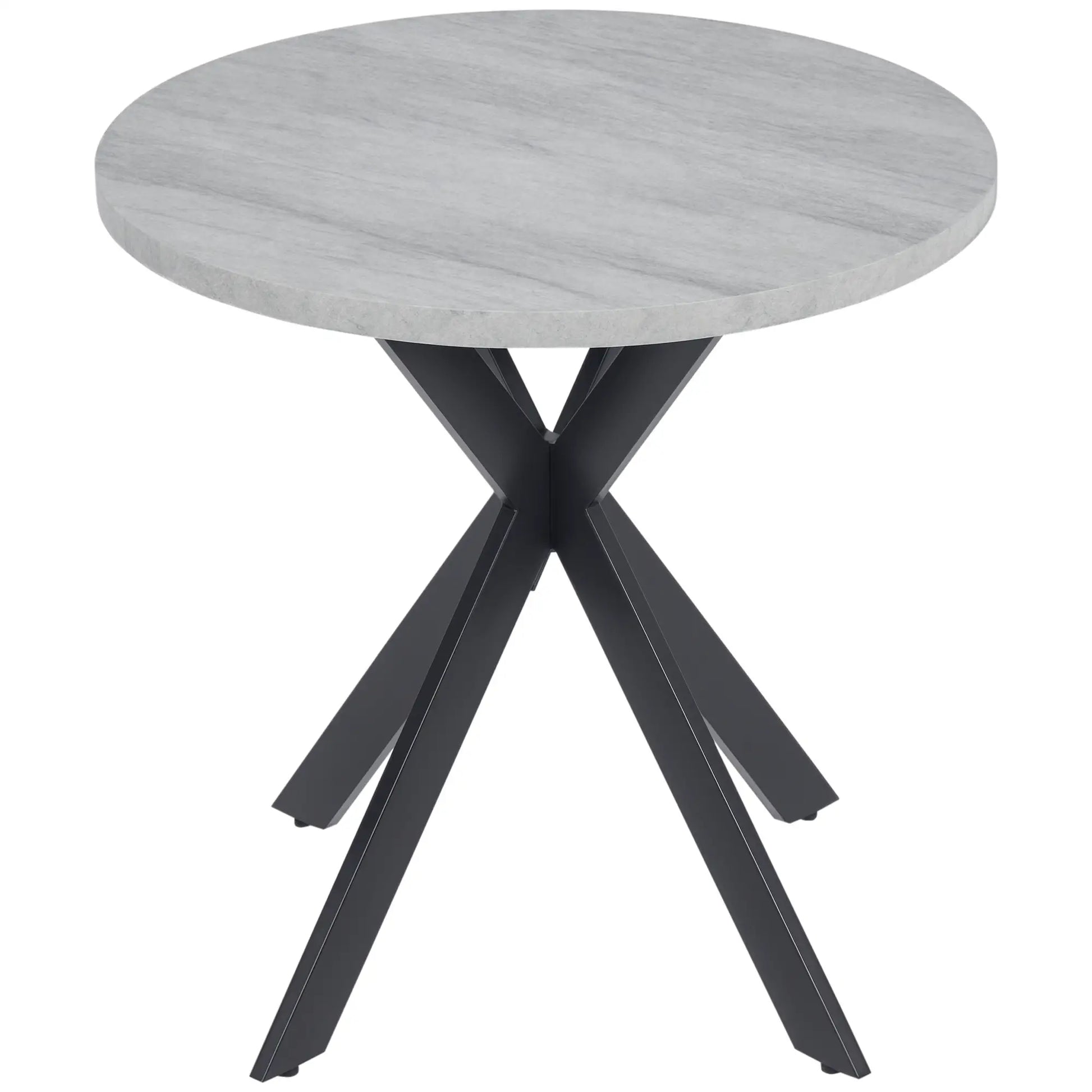 29" Round Dining Table, Contemporary Kitchen Table, Steel Legs, Grey Bar Tables & Dining Tables Grey Tabletop, Black Legs at Gallery Canada