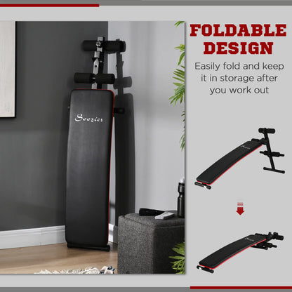 Sit Up Bench Core Workout Adjustable Thigh Support Foldable For Home Gym Exercise Black Sit Up Benches at Gallery Canada