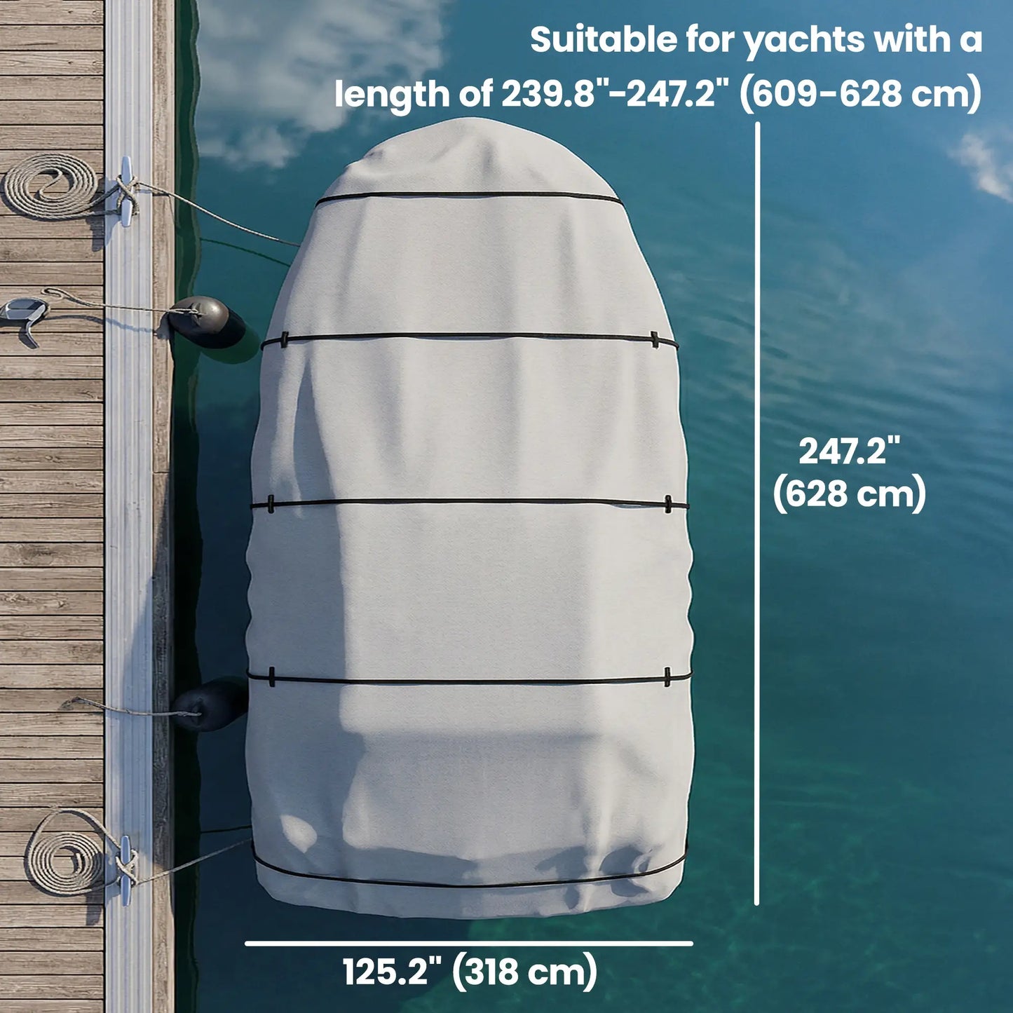 20-21 Ft Trailer Boat Cover, 3000mm Waterproof, Light Grey Water Sports & Boating Supplies at Gallery Canada