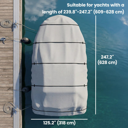 20-21 Ft Trailer Boat Cover, 3000mm Waterproof, Light Grey Water Sports & Boating Supplies at Gallery Canada