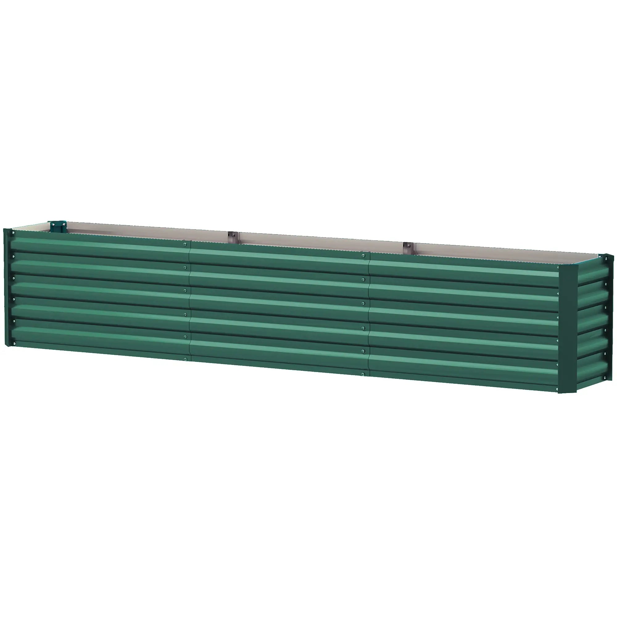 8 x 1.3 x 1.5ft Galvanized Raised Garden Bed, Green Galvanized Planter Boxes Green at Gallery Canada