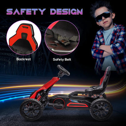 12V 7AH Electric Go Kart, Kids Outdoor Racer, Adjustable Speed, Red Electric Toy Cars at Gallery Canada
