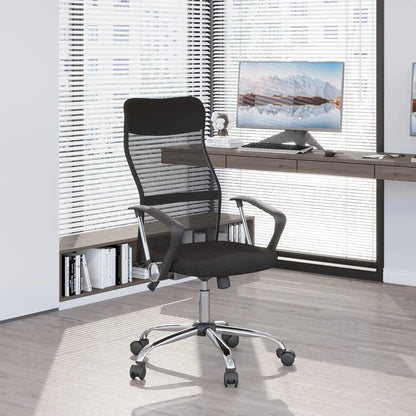 Ergonomic Mesh Office Chair, High Back, Adjustable Height, Black Task Chairs at Gallery Canada