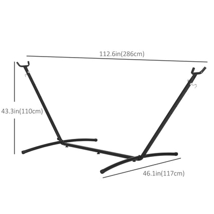 9.2'L Adjustable Hammock Stand, Heavy Duty, Outdoor Camping, Black Hammock Stands at Gallery Canada