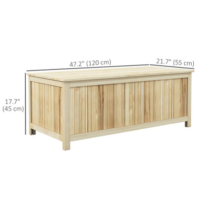 45 Gallon Wooden Storage Box, Patio Deck Box Bench, Natural Patio Storage Boxes at Gallery Canada