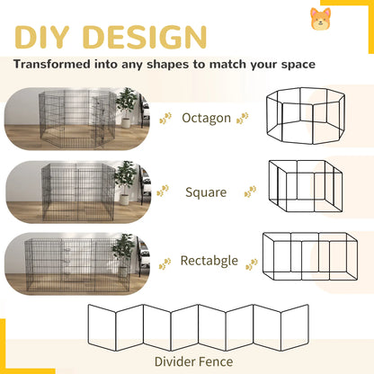 36 Inch Foldable Metal Pet Playpen, Dog Kennel Cage, 8 Panel Dog PlayPens at Gallery Canada