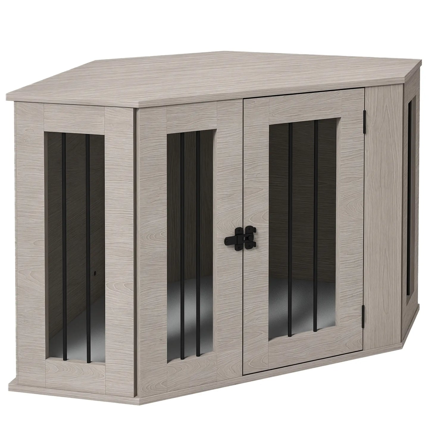 Dog Crate Furniture with Cushion, 41 Inch, Corner Design End Table, Grey Houses, Kennels & Pens at Gallery Canada