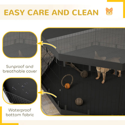 8 Panels Foldable Dog Playpen, 30" High, With Bottom Pad Houses, Kennels & Pens at Gallery Canada