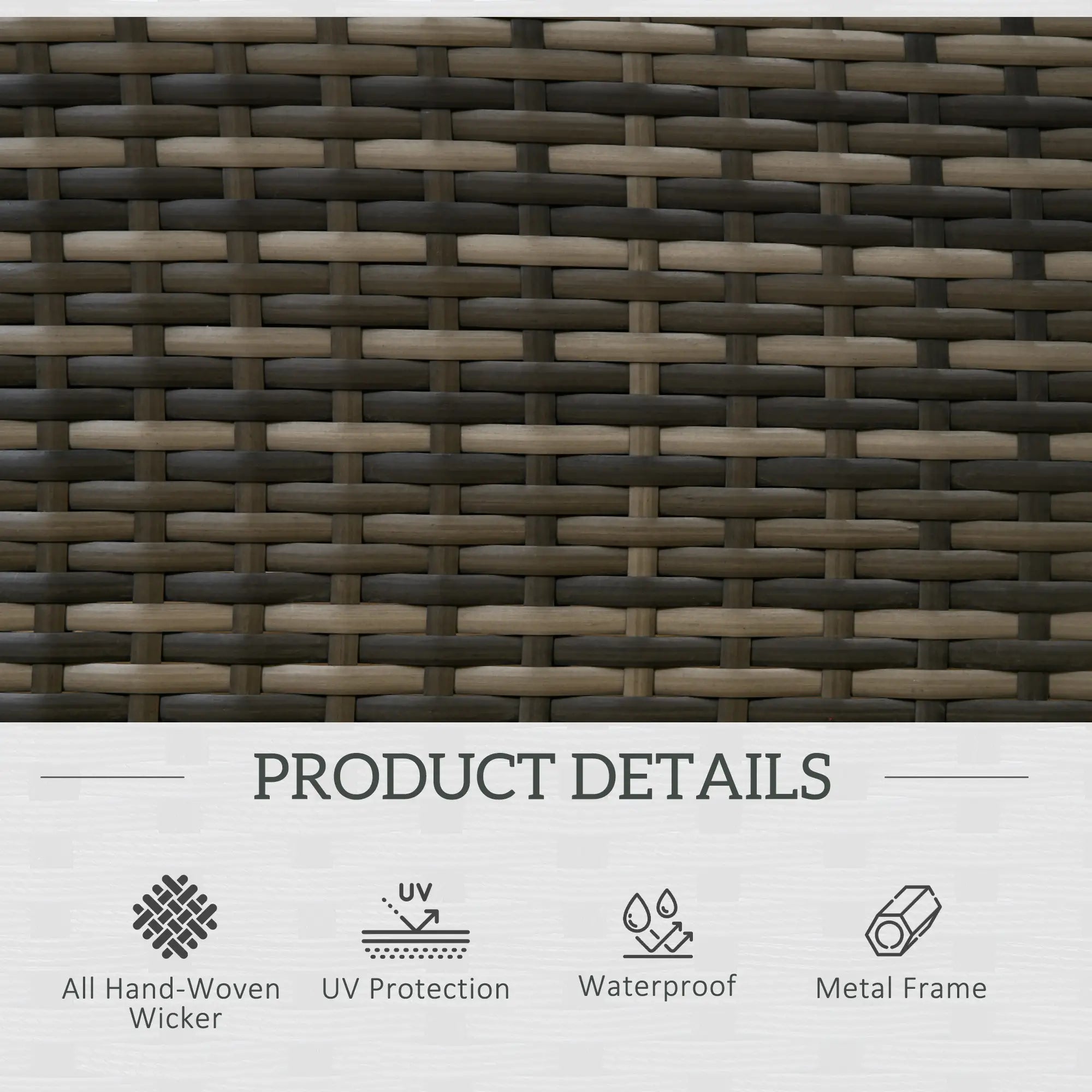 Outdoor Rattan Recliner Chair, Adjustable Back, Retractable Footrest, Light Grey Chaise Loungers at Gallery Canada