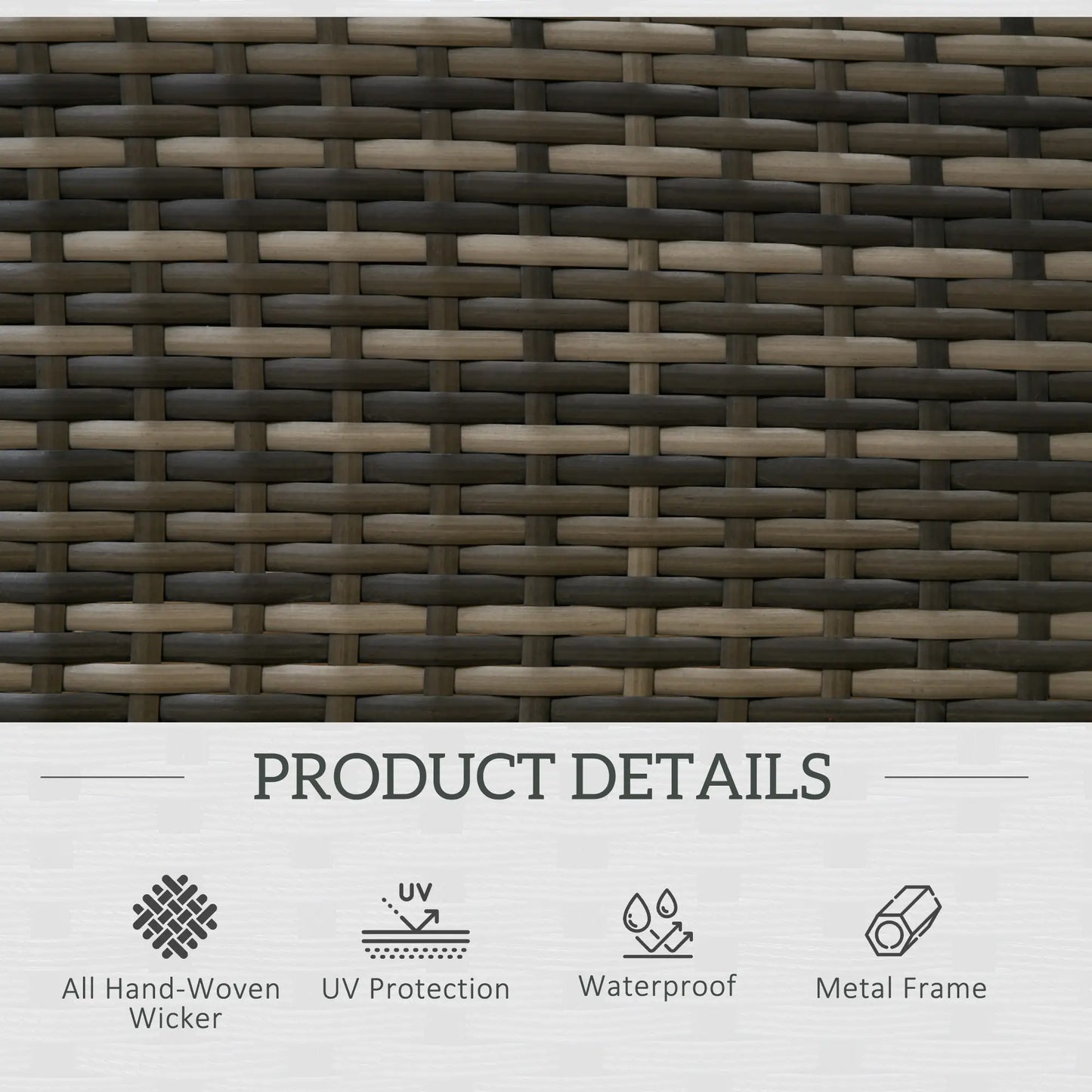 Outdoor Rattan Recliner Chair, Adjustable Back, Retractable Footrest, Light Grey Chaise Loungers at Gallery Canada