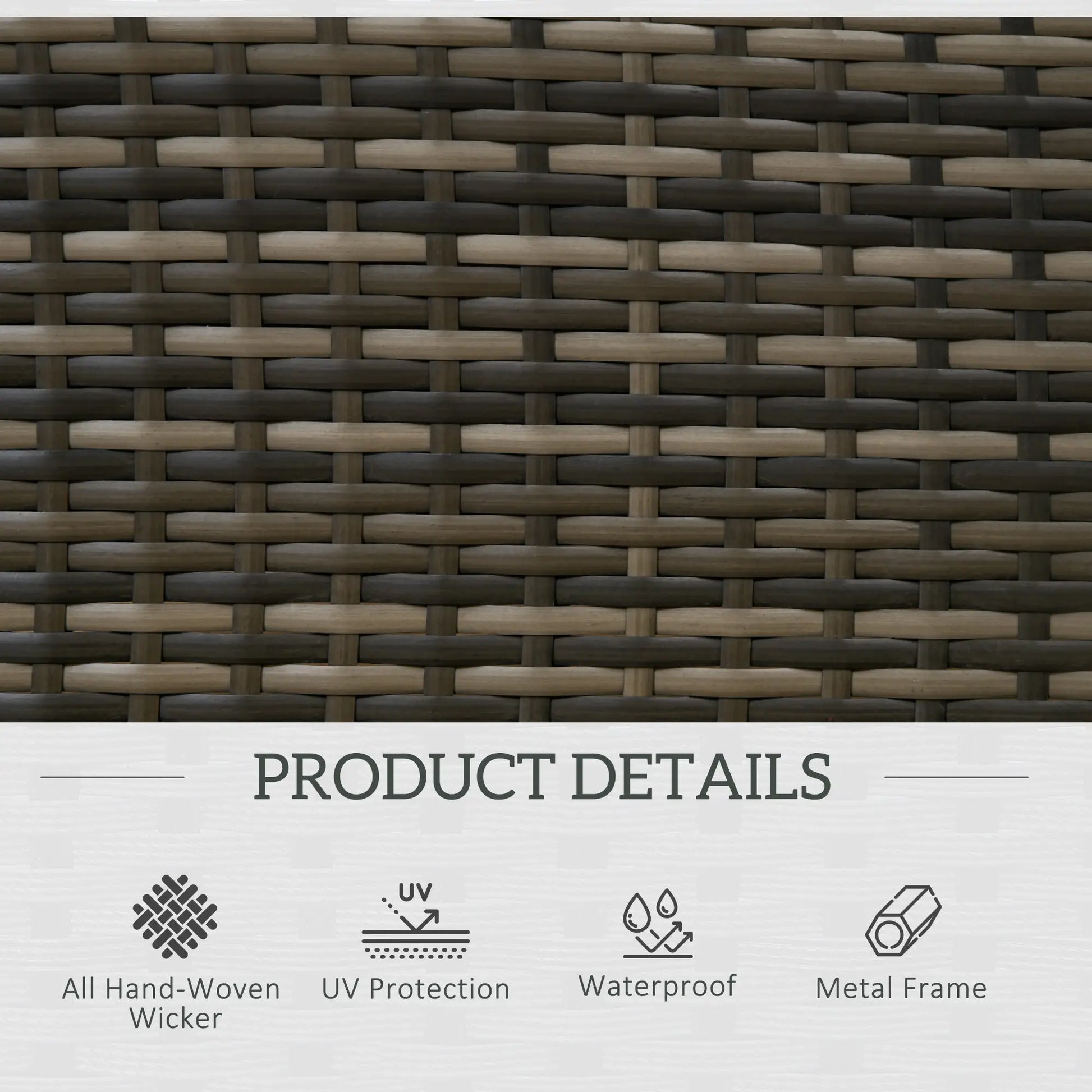 Outdoor Rattan Recliner Chair, Adjustable Back, Retractable Footrest, Light Grey Chaise Loungers at Gallery Canada