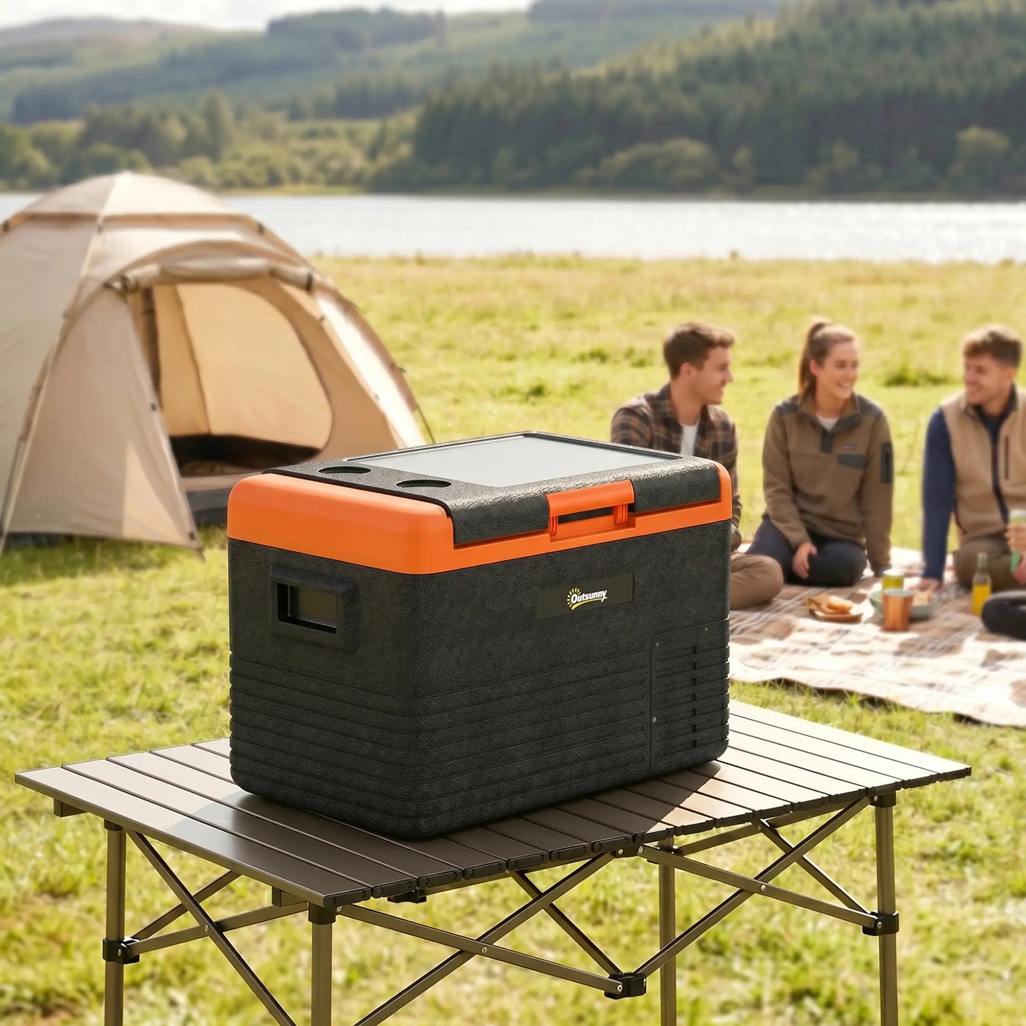 32 Quart Car Fridge, Portable Freezer, Electric Cooler Box, 12/24V DC, 100-240V AC Car Coolers at Gallery Canada