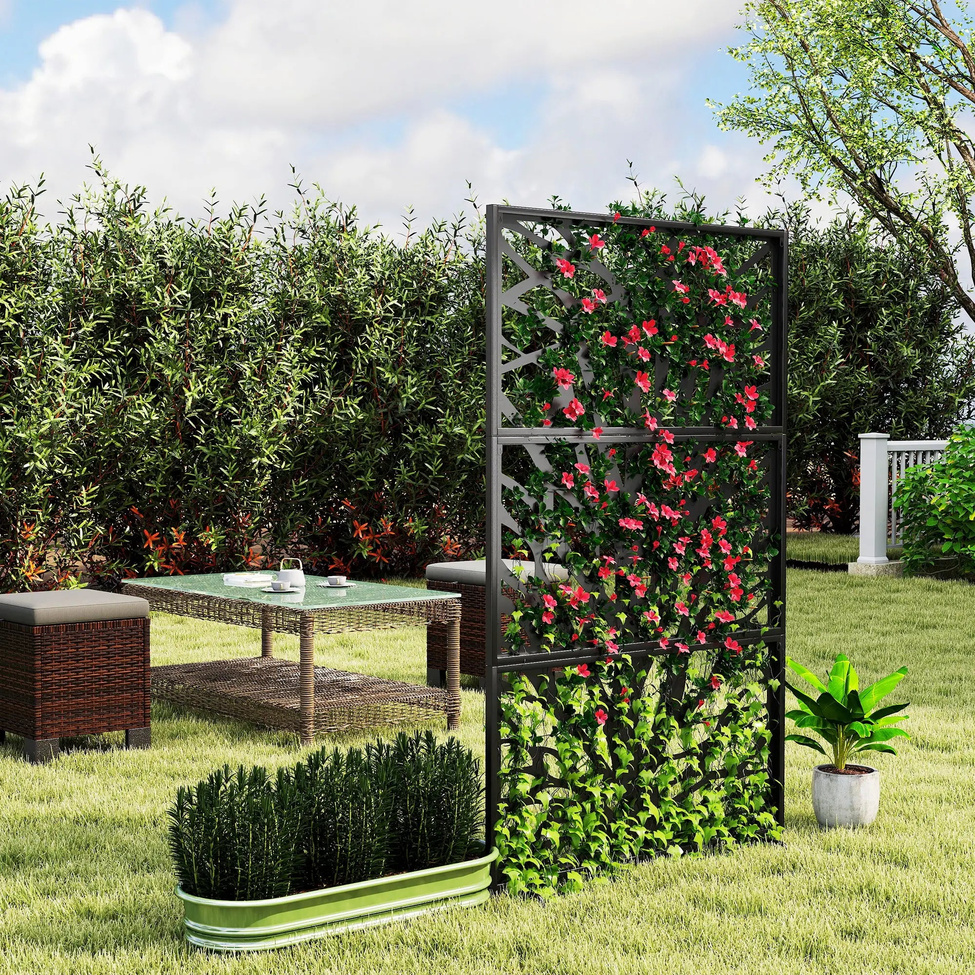 Metal Outdoor Privacy Screen, 72