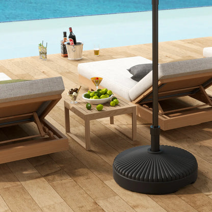 Round Plastic Patio Umbrella Base, 62lbs Sand or 51lbs Water, Black Umbrella Bases at Gallery Canada
