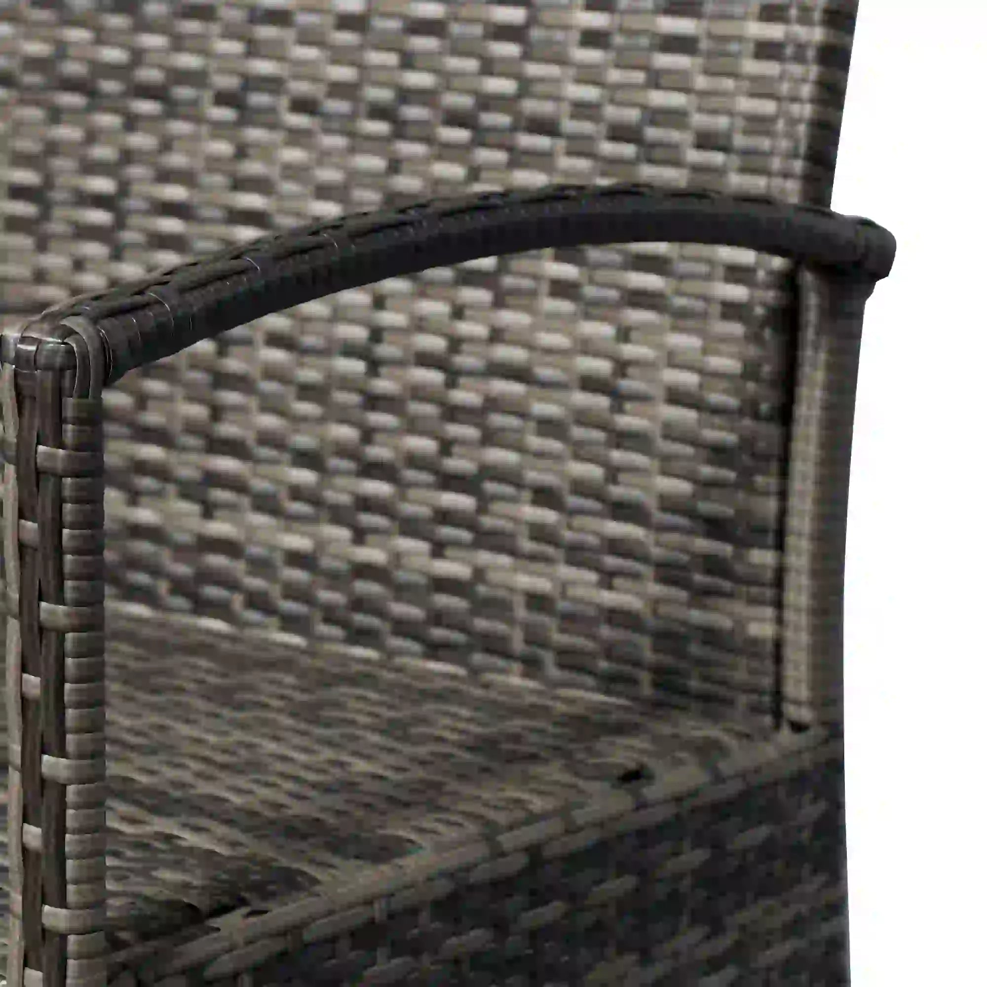 4-Piece Patio Set, Loveseat, 2 Armchairs, Coffee Table, PE Rattan, Cushions, Grey, Cream Patio Furniture Sets at Gallery Canada