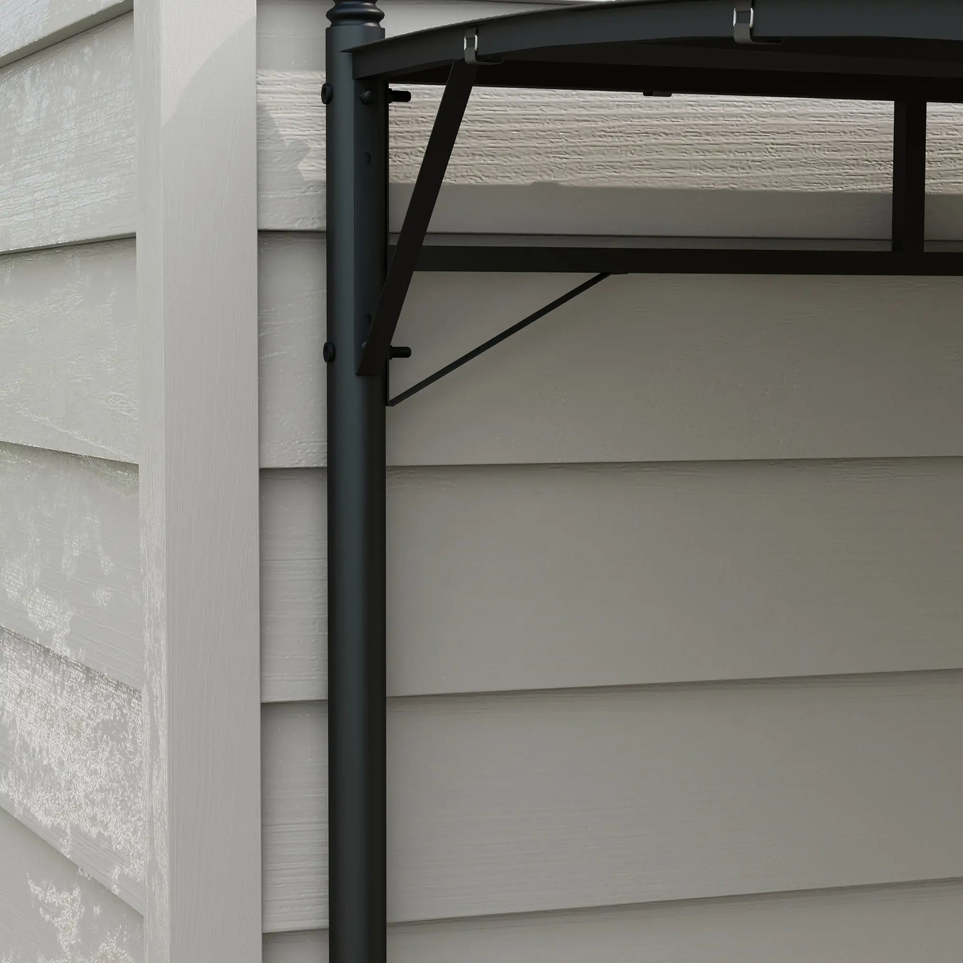 10' x 13' Outdoor Pergola, UV30+ Canopy, Steel Frame, Dark Grey Pergolas at Gallery Canada