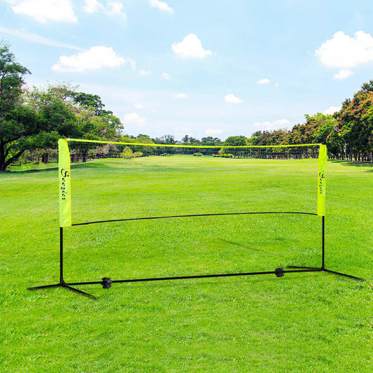 10ft Adjustable Badminton Net, With Carry Bag, Yellow