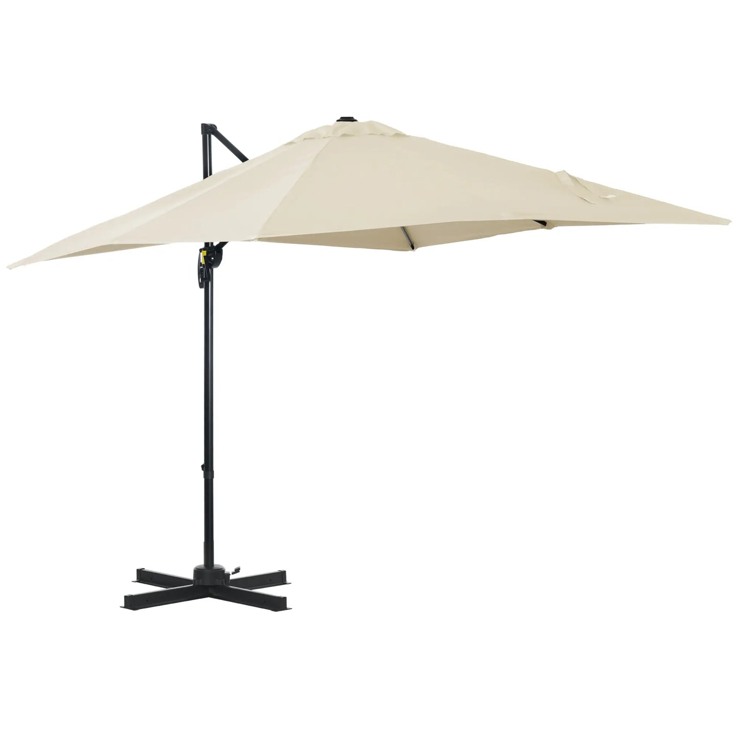 8' x 8' Square Patio Umbrella, 360° Rotation, Aluminum, White Cantilever Umbrellas at Gallery Canada