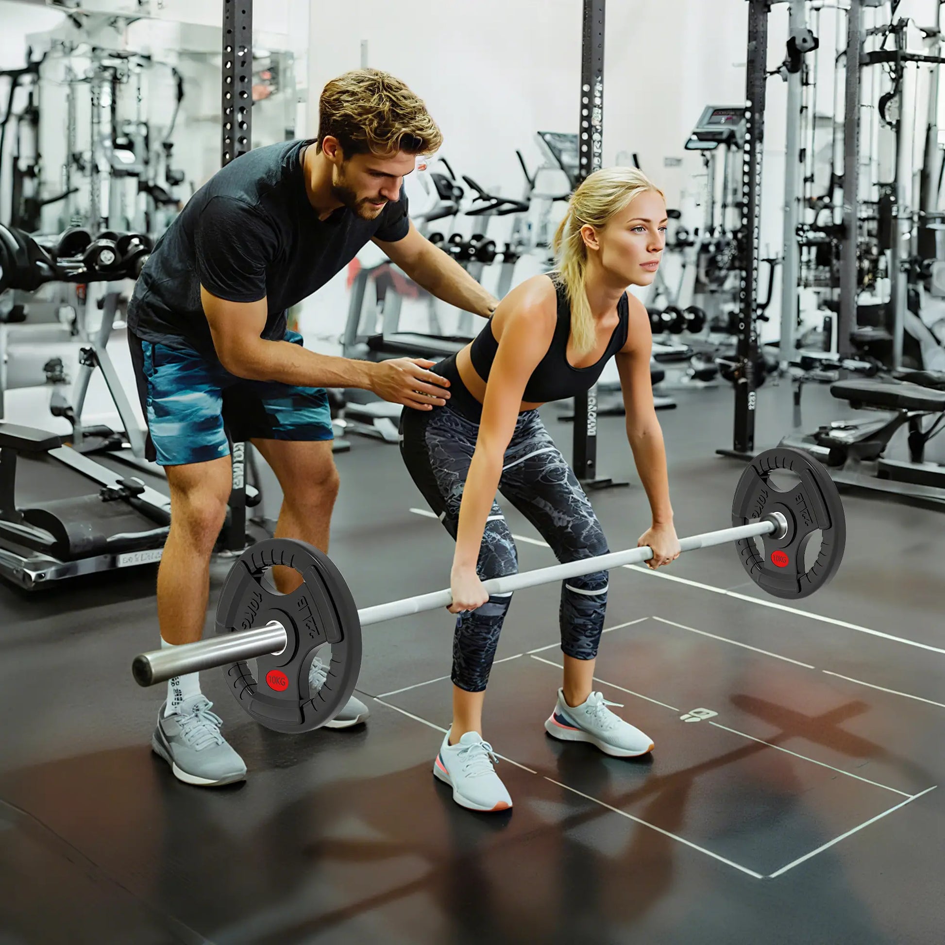 Weight Plates Set, 2-Inch Barbell Weights, Tri-Grips, 2 x 22lbs Dumbbells & Barbells at Gallery Canada