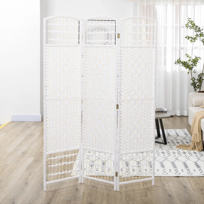 3 Panel Folding Room Divider, Portable Privacy Screen, White Room Dividers at Gallery Canada
