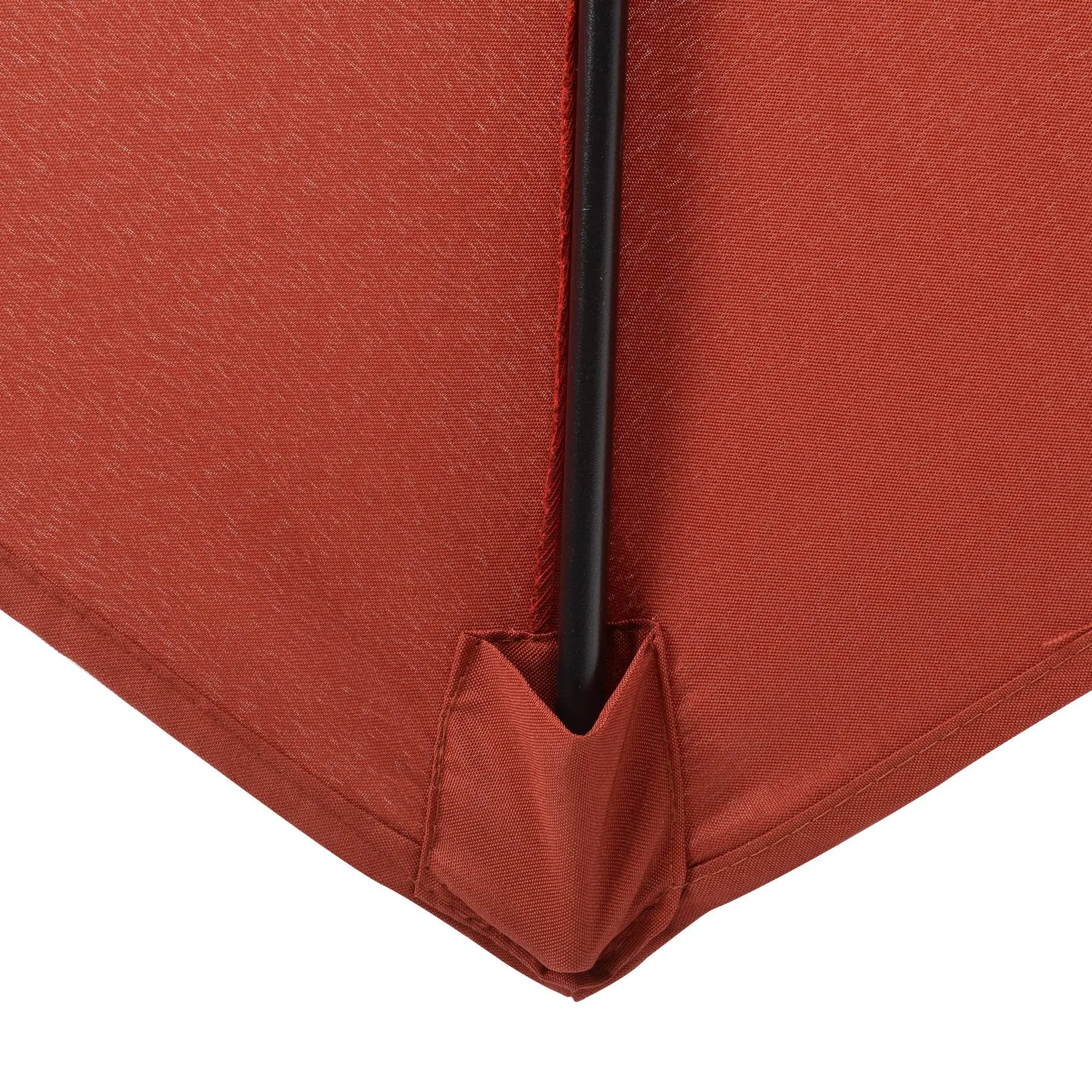 6.6FT Patio Umbrella, Outdoor Parasol, 6 Ribs, Wine Red Sun Umbrellas at Gallery Canada