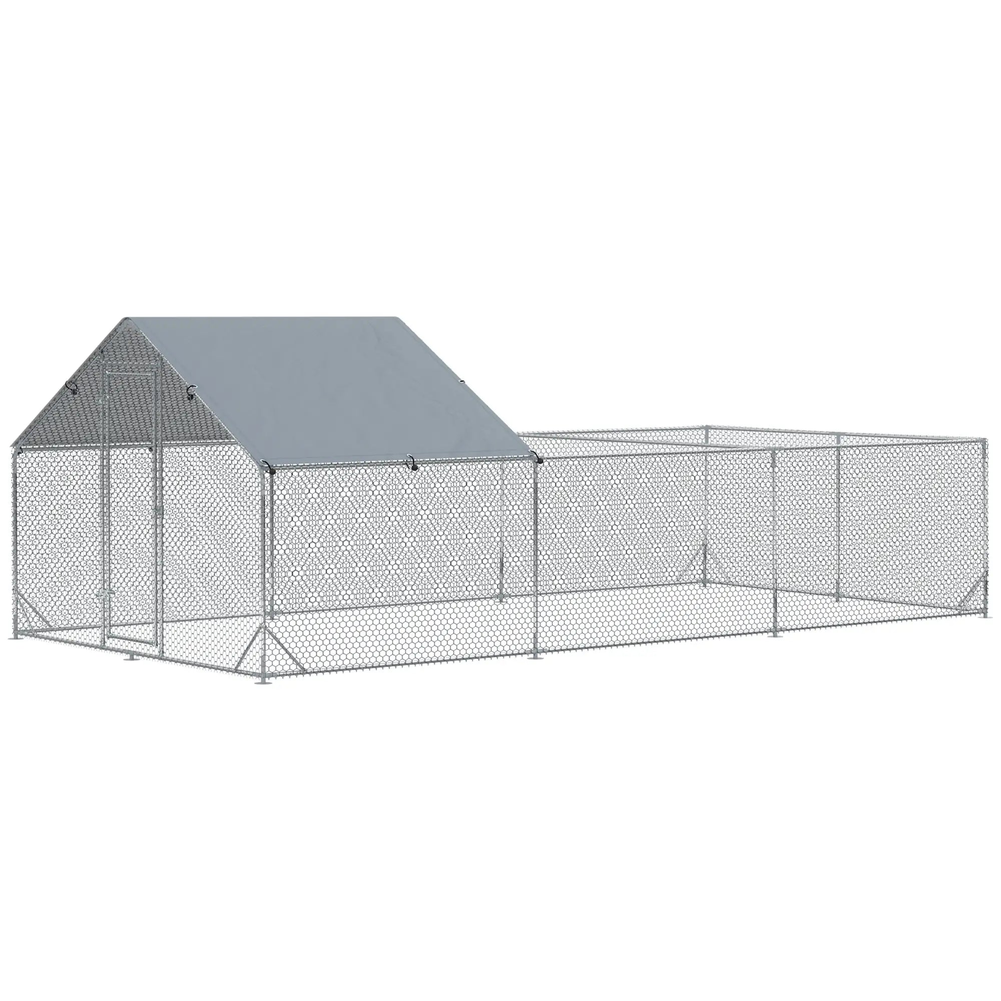 19.7' x 9.8' Metal Chicken Run, Waterproof Anti-UV Cover Chicken Coops at Gallery Canada