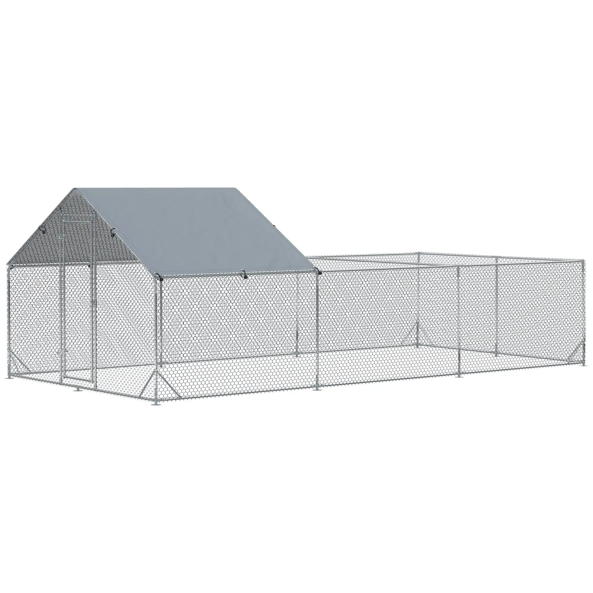 19.7' x 9.8' Metal Chicken Run, Waterproof Anti-UV Cover Chicken Coops at Gallery Canada