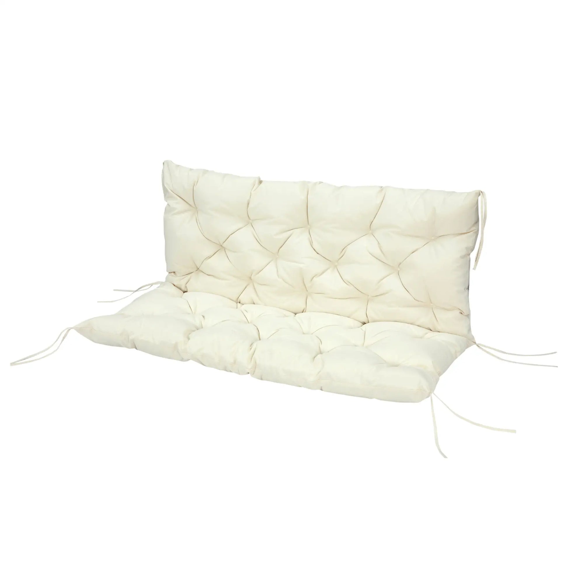 2 Seater Garden Bench Cushion, Outdoor Non-Slip Pad, 52" x 43" x 4", Beige Patio Chair Cushions at Gallery Canada