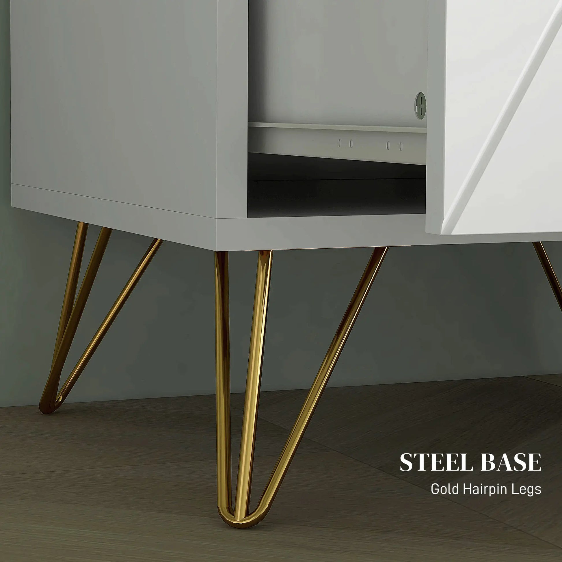 Modern Bedside Table, 2 Drawer Nightstand, White Bedside Tables at Gallery Canada