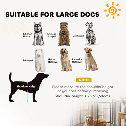 39" Parc pour chien, portable pliable 8 panneaux, intérieur extérieur, grands chiens