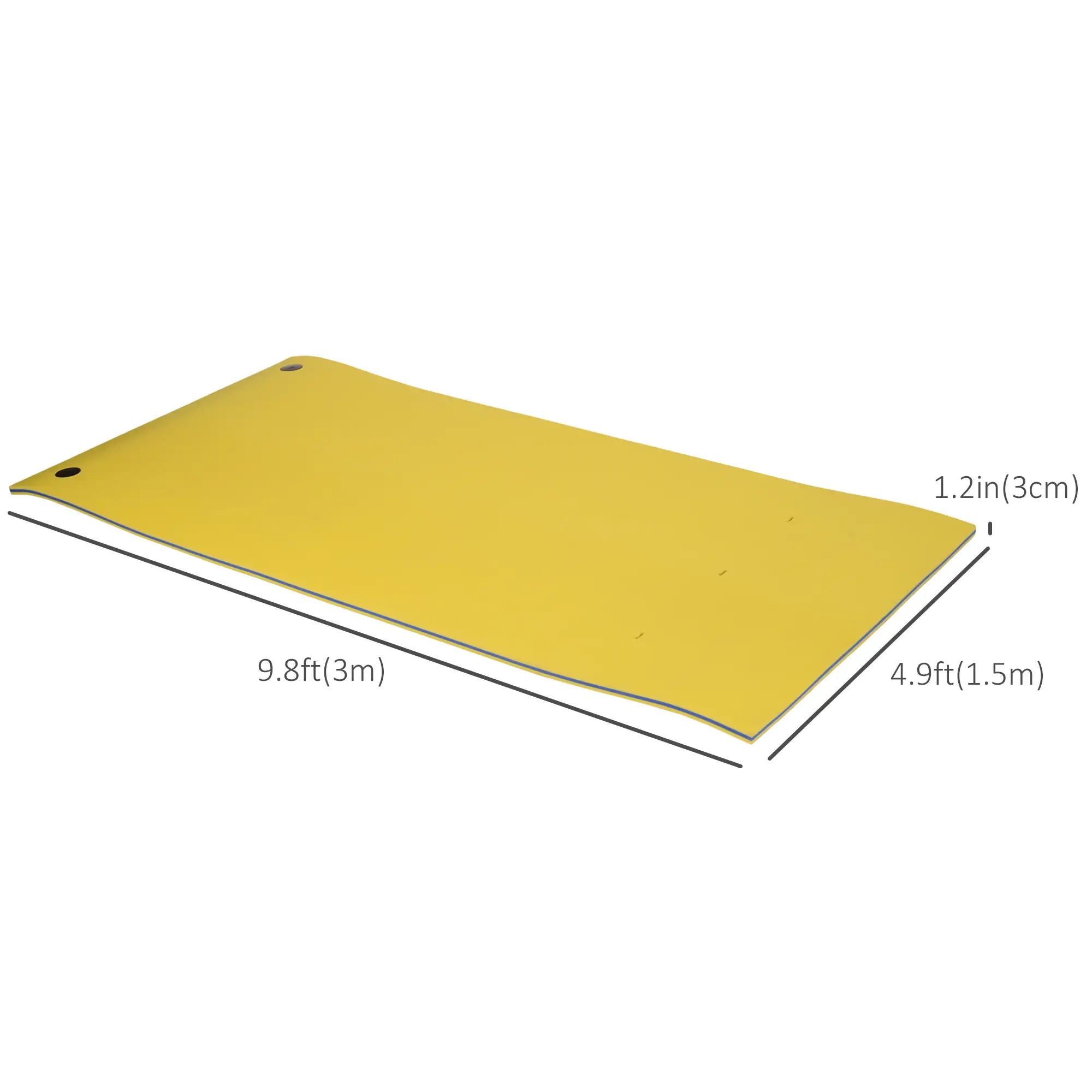 10' x 5' Roll-Up Pool Float Pad, Water Mat for Play, Relaxation, Yellow Floating Water Mats at Gallery Canada