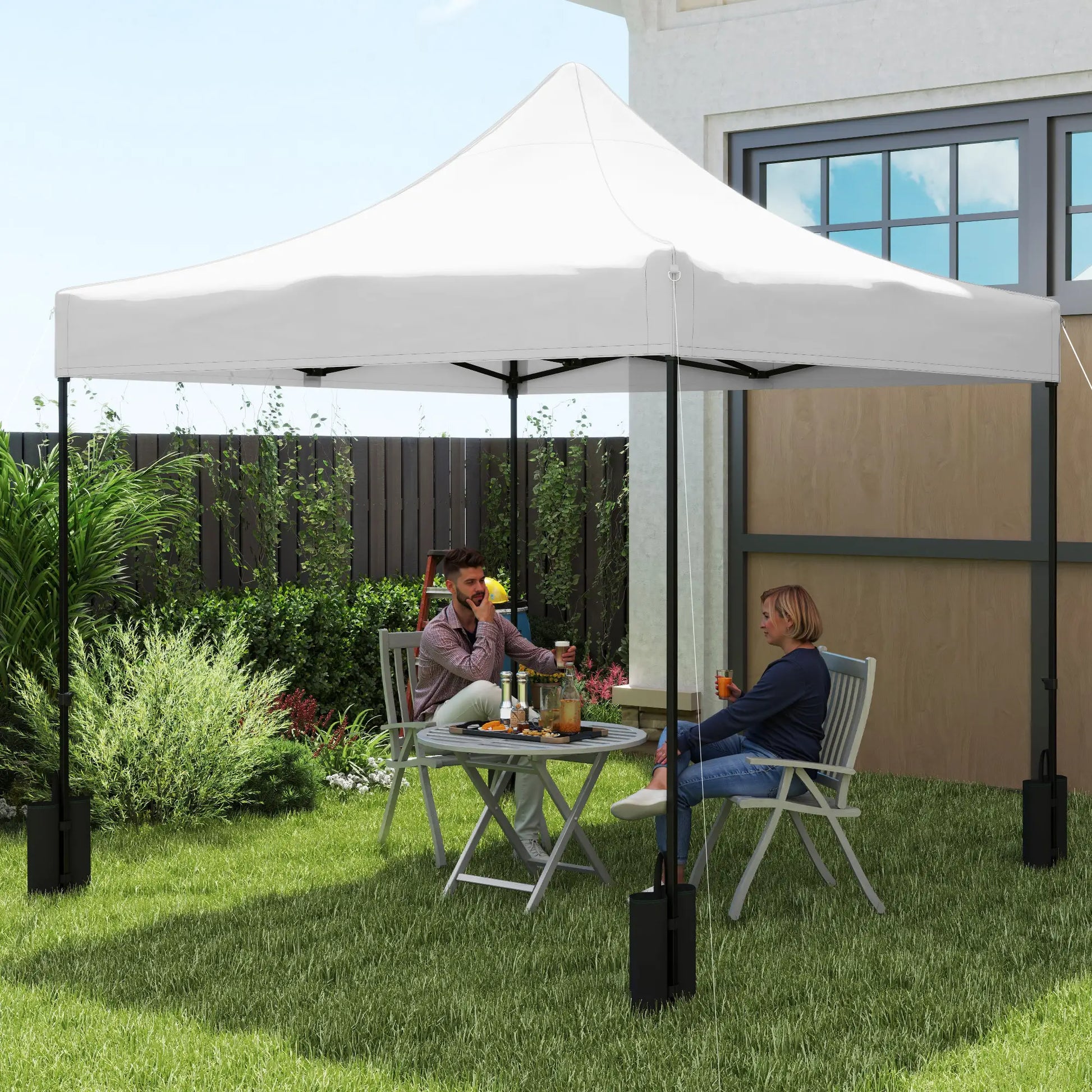 10' x 10' Replacement Canopy Top, Pop Up Tent, UPF50+, White Gazebo Canopy Replacement at Gallery Canada