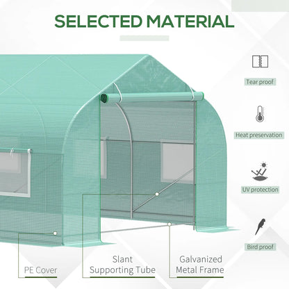 20x10x7ft Walk-in Greenhouse, Outdoor Plant Growth Shed, Green Walk In Greenhouses at Gallery Canada