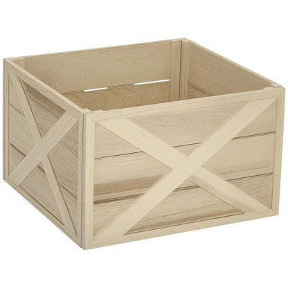 24" Farmhouse Christmas Tree Cover, Wood Collar Box, Light Distressed Finish Christmas Trees at Gallery Canada