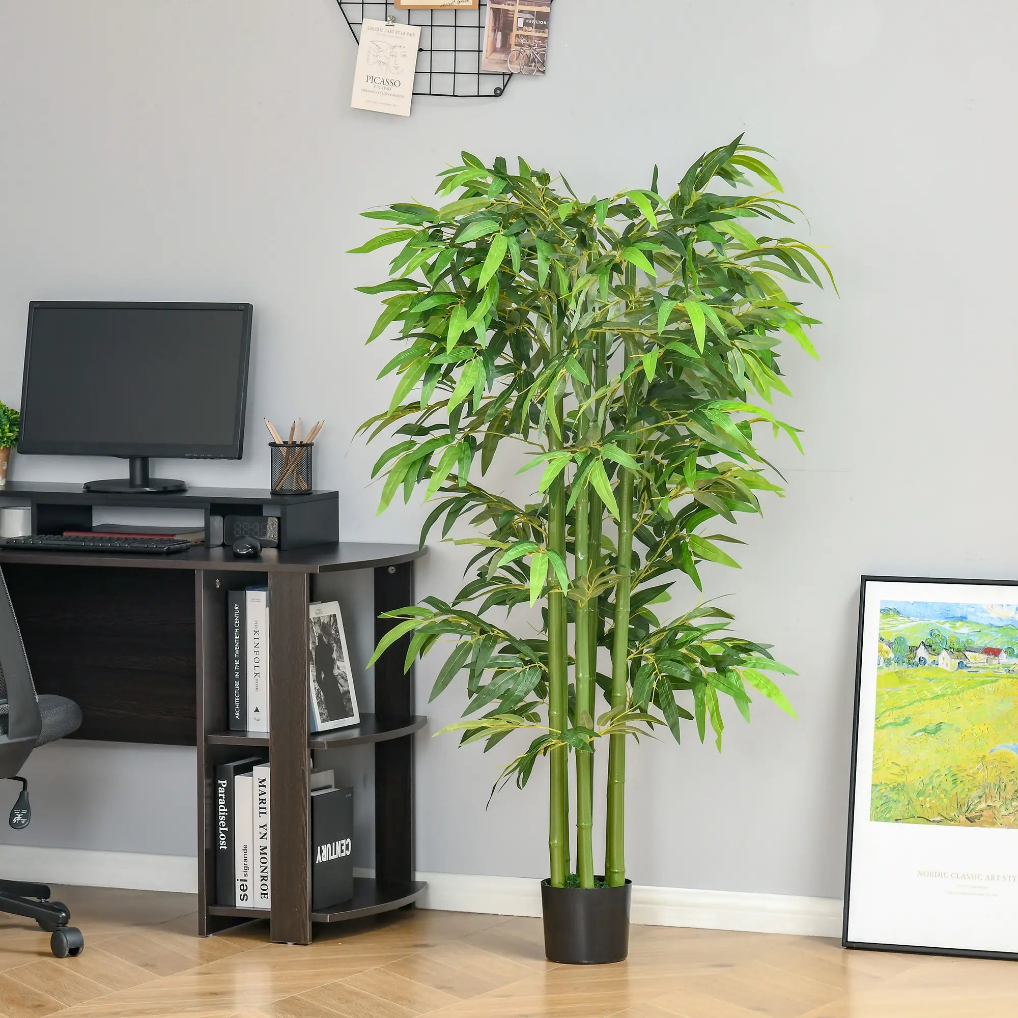 5.3ft Artificial Bamboo Tree with Pot, Indoor Decor for Home, Office Artificial Trees at Gallery Canada