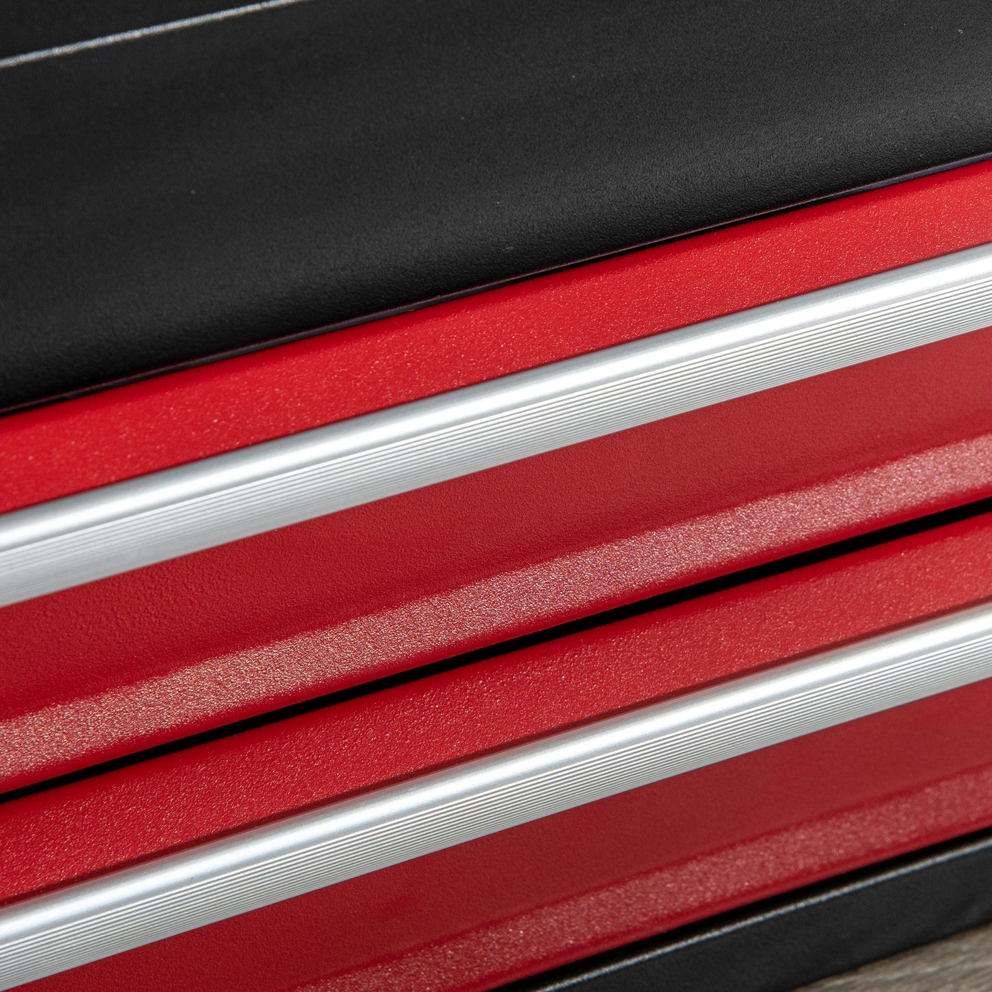 8.7" Portable Metal Tool Box, 2 Drawer Lockable Chest, Red Tool Organizers at Gallery Canada