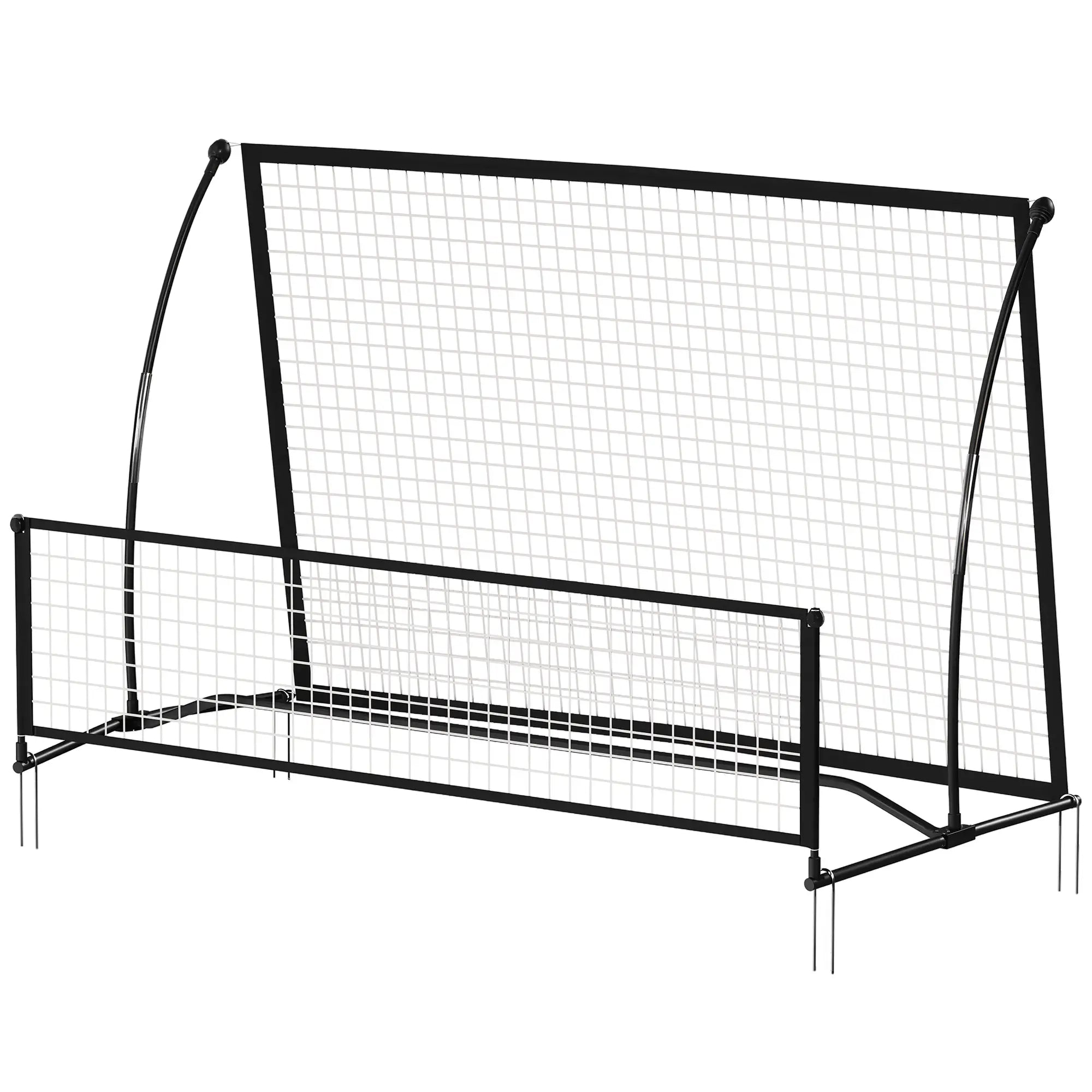 2-In-1 Portable Soccer Rebounder Net, Foldable, With Carry Bag Soccer Black at Gallery Canada
