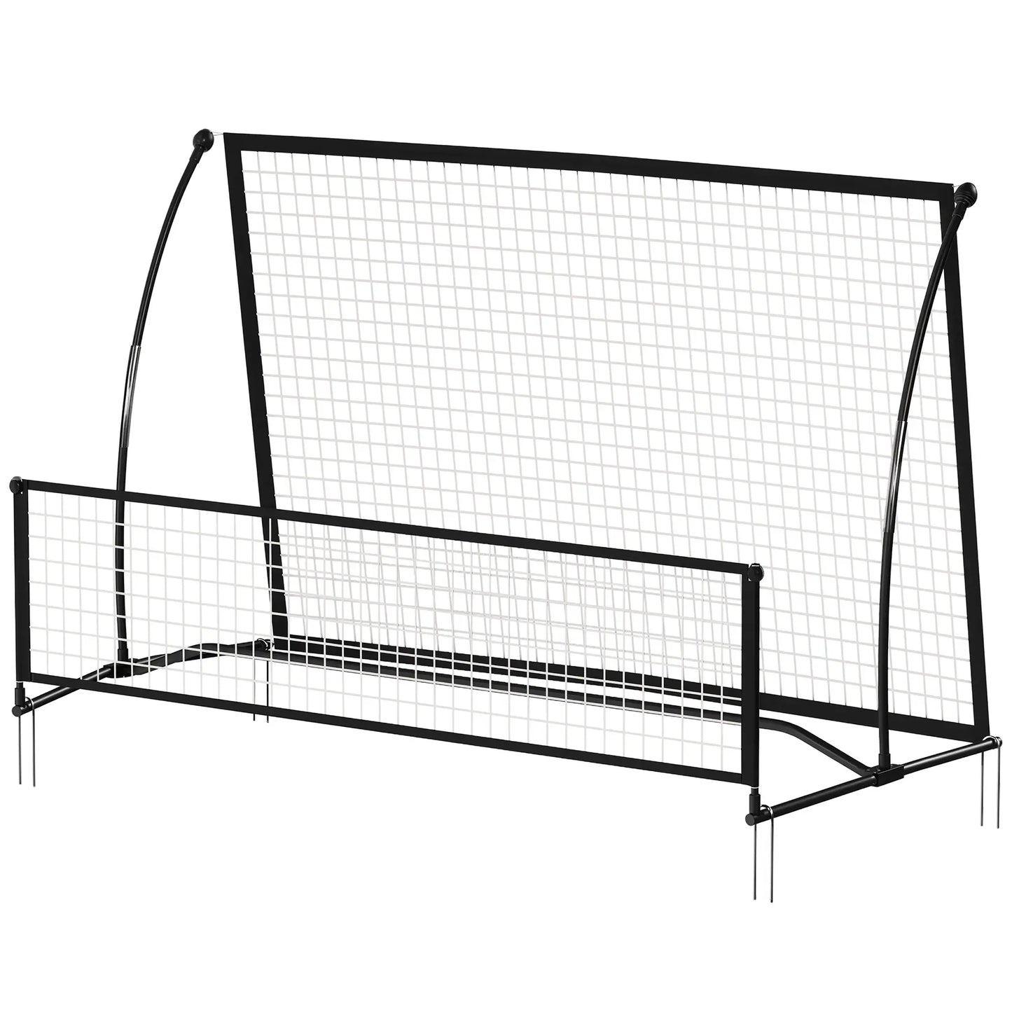 2-In-1 Portable Soccer Rebounder Net, Foldable, With Carry Bag Soccer Black at Gallery Canada