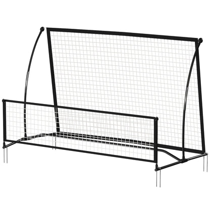 2-In-1 Portable Soccer Rebounder Net, Foldable, With Carry Bag Soccer Black at Gallery Canada