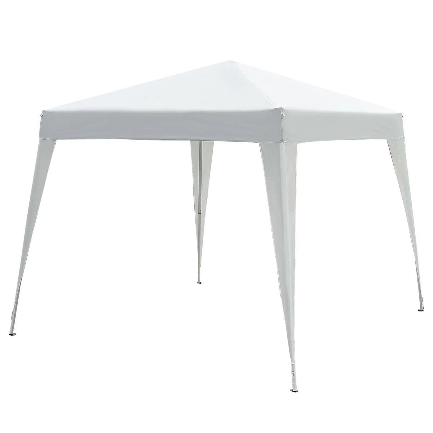 10' Folding Pop-Up Garden Gazebo, Transport Bag, White Pop Up Canopies at Gallery Canada