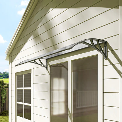 Window Awning Door Canopy, Polycarbonate Patio Cover, 43.3" x 23.6", Clear Door Awnings at Gallery Canada