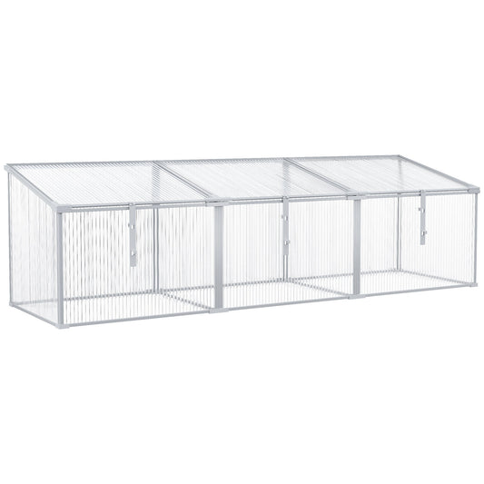 71" Cold Frame Greenhouse Aluminum Vented Easy Greenhouse Portable Raised Planter with Openable Top at Gallery Canada