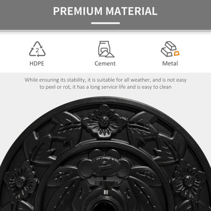 20 lb Heavy Duty Umbrella Base, Outdoor Concrete Stand, Black Umbrella Bases at Gallery Canada