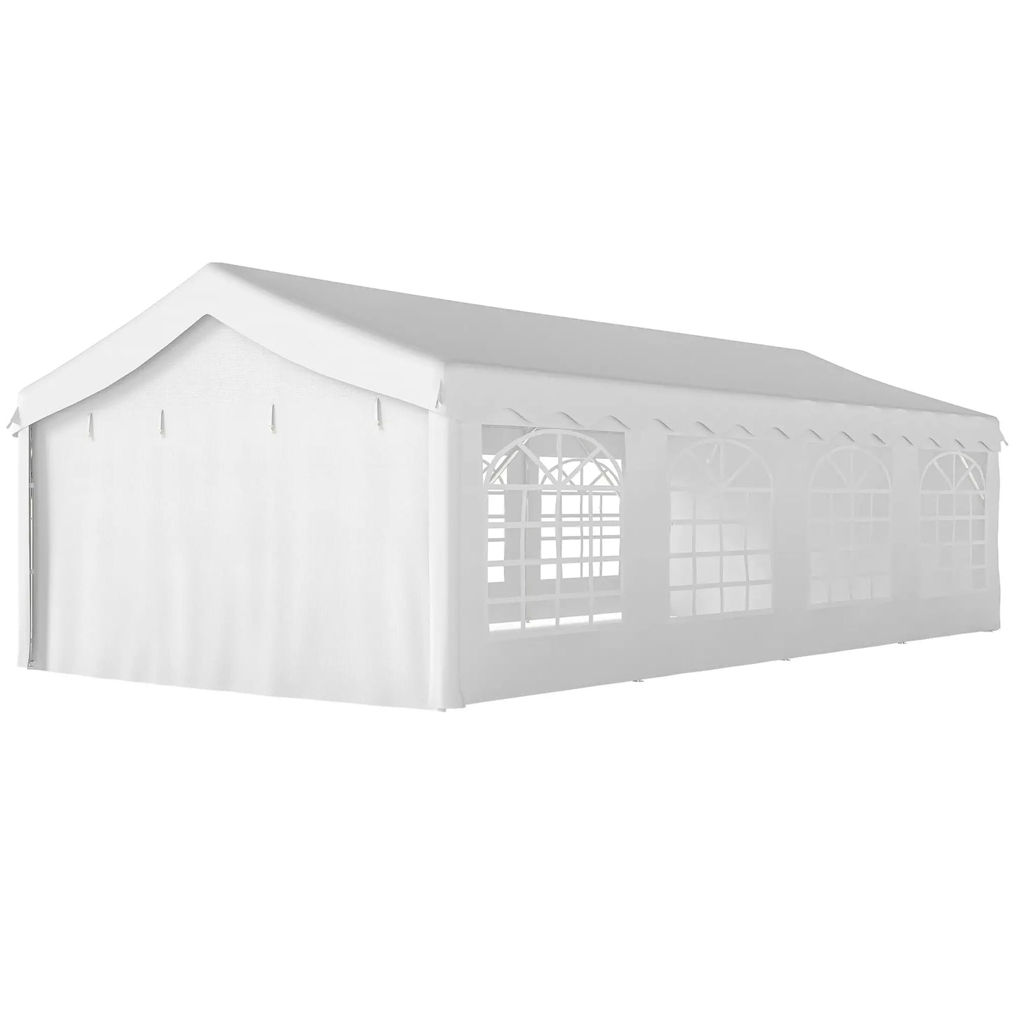 13'x26' Heavy Duty Party Tent, Portable Garage Canopy, White Canopy Tents White at Gallery Canada