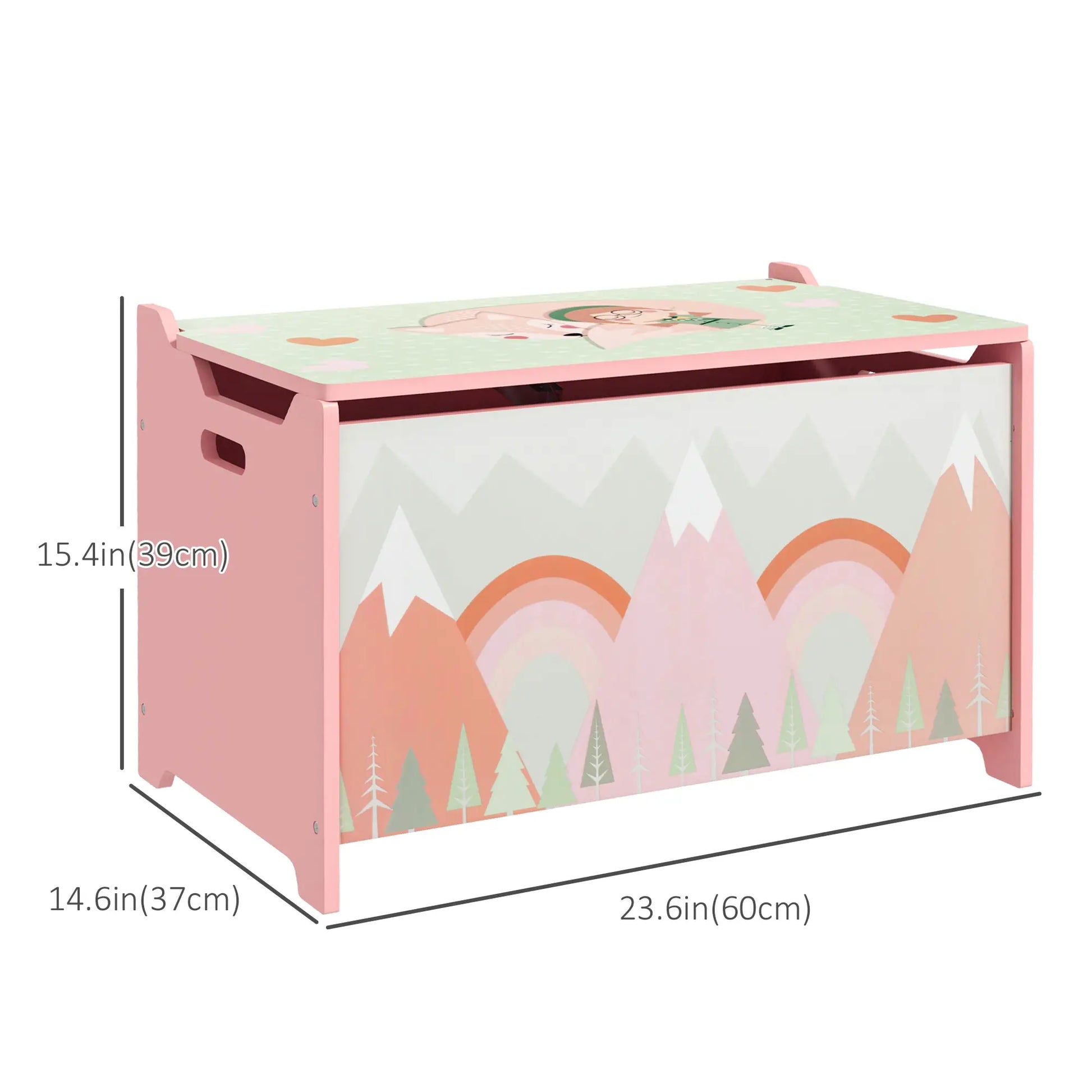 Toy Box with Lid, Storage Organizer, Safety Hinge, Pink Baby & Kids Storage at Gallery Canada