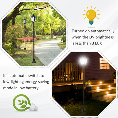 Solar Torch Lights, Outdoor Garden, 6 LED, Water-Resist, Auto On/Off Solar Post Lamps at Gallery Canada